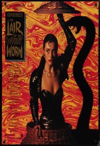 9w1274 LAIR OF THE WHITE WORM 1sh 1988 Ken Russell, image of sexy Amanda Donohoe with snake shadow!