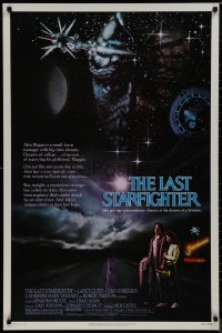 9w1277 LAST STARFIGHTER 1sh 1984 Lance Guest, great sci-fi art by Charles de Mar!