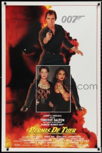 9w1281 LICENCE TO KILL int'l French language 1sh 1989 Dalton as Bond, his bad side is dangerous!