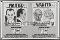 9w1316 MONSTER SQUAD advance 1sh 1987 wacky wanted poster mugshot images of Dracula & the Mummy!