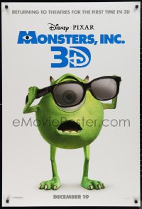 9w1317 MONSTERS, INC. advance DS 1sh R2012 Disney & Pixar computer animated CGI cartoon!