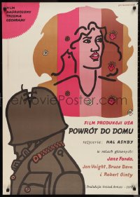 9w0866 COMING HOME Polish 26x38 1980 Jane Fonda, Hal Ashby, Vietnam, different Mlodozeniec art!