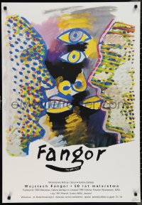 9w0869 FANGOR exhibition Polish 27x38 1990 wild artwork of two people and more by Wojciech!