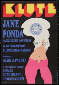 9w0830 KLUTE Polish 23x32 1973 completely different Jan Mlodozeniec art of call girl Jane Fonda!