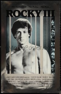 9w1390 ROCKY III foil heavy stock int'l 1sh 1982 different image of boxer Sylvester Stallone!