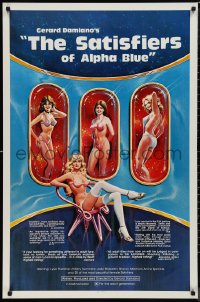 9w1400 SATISFIERS OF ALPHA BLUE 1sh 1981 Gerard Damiano directed, sexiest sci-fi artwork!