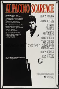9w1401 SCARFACE 1sh 1983 Al Pacino as Tony Montana, Brian De Palma, Oliver Stone!