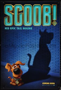 9w1403 SCOOB int'l advance DS 1sh 2020 Hanna-Barbera, image of young Scooby Doo, his epic tail begins!