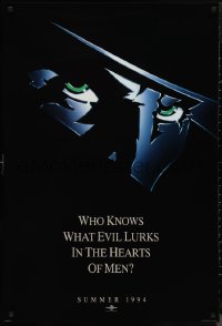 9w1407 SHADOW teaser 1sh 1994 Alec Baldwin knows what evil lurks in the hearts of men!