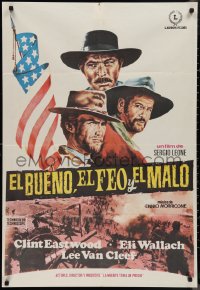 9w0168 GOOD, THE BAD & THE UGLY Spanish R1970s Clint Eastwood, Lee Van Cleef, Sergio Leone!
