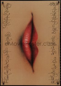 9w0118 DON GIOVANNI 24x32 German stage poster 1989 Ekkehard Walter close-up art of lips!