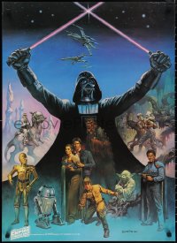 9w0325 EMPIRE STRIKES BACK 24x33 special poster 1980 Coca-Cola, Boris Vallejo, Darth Vader and cast!