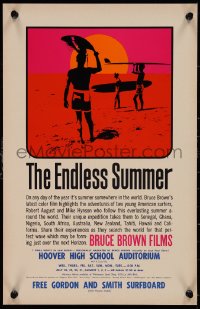 9w0327 ENDLESS SUMMER 11x17 special poster 1965 Bruce Brown, Van Hamersveld art, includes play dates!