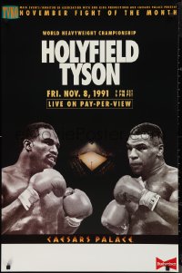 9w0106 HOLYFIELD VS TYSON tv poster 1991 Heavyweight Championship boxing, fight that never was!
