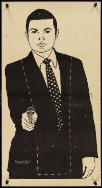 9w0351 U.S. SECRET SERVICE MPPC TARGET 14x26 special poster 1977 art of man pointing gun, shoot!
