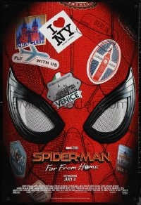 9w1419 SPIDER-MAN: FAR FROM HOME advance DS 1sh 2019 Marvel Comics, Tom Holland in title role!