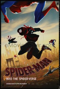 9w1416 SPIDER-MAN INTO THE SPIDER-VERSE int'l teaser DS 1sh 2018 Nicolas Cage in title role, cast!