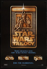 9w1430 STAR WARS TRILOGY style F 1sh 1997 George Lucas, Empire Strikes Back, Return of the Jedi!