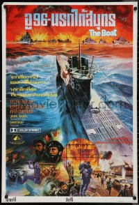 9w0417 DAS BOOT Thai poster 1982 The Boat, Petersen World War II submarine classic, Tongdee art!