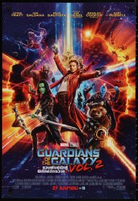 9w0435 GUARDIANS OF THE GALAXY VOL. 2 advance Thai poster 2017 Marvel, great different cast montage!