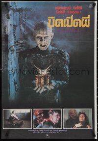 9w0436 HELLRAISER Thai poster 1987 Clive Barker horror, great image of Pinhead, he'll tear your soul apart!