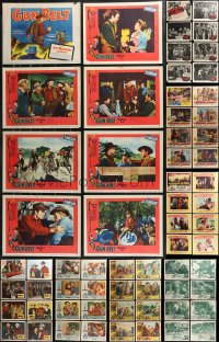 9x0367 LOT OF 96 COWBOY WESTERN LOBBY CARDS 1950s complete sets from several movies!