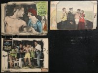 9x0466 LOT OF 3 TRIMMED BOXING LOBBY CARDS 1920s two with Billy Sullivan, great scenes!