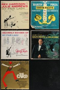 9x0155 LOT OF 5 33 1/3 RPM RECORDS 1950s-1960s My Fair Lady, South Pacific, The Card, Oklahoma!
