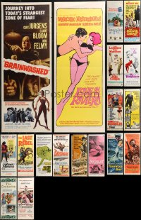 9x1049 LOT OF 18 MOSTLY UNFOLDED 1960S INSERTS 1960s great images from a variety of movies!