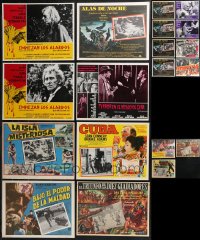 9x0347 LOT OF 19 MEXICAN LOBBY CARDS 1960s-1970s incomplete sets from several different movies!