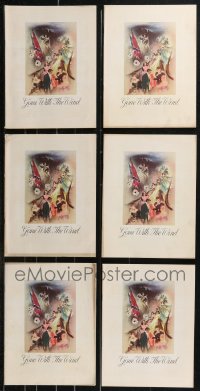 9x0634 LOT OF 6 GONE WITH THE WIND SOUVENIR PROGRAM BOOKS 1939 images & info from the classic movie!