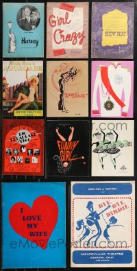 9x0625 LOT OF 11 STAGE PLAY SOUVENIR PROGRAM BOOKS 1940s-1970s from a variety of different shows!