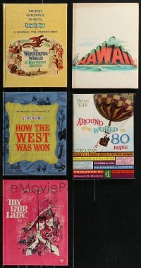 9x0636 LOT OF 5 HARDCOVER MOVIE SOUVENIR PROGRAM BOOKS 1950s-1960s My Fair Lady & more!