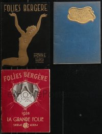 9x0639 LOT OF 3 FOLIES BERGERE STAGE PLAY SOUVENIR PROGRAM BOOKS 1928-1939 sexy images!