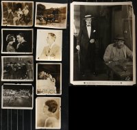 9x0865 LOT OF 9 SILENT 8X10 STILLS 1920s a variety of great portraits & movie scenes!