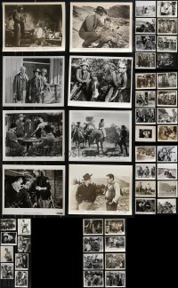 9x0784 LOT OF 64 COWBOY WESTERN 8X10 STILLS 1940s-1970s great scenes from several different movies!
