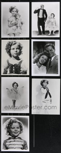 9x0932 LOT OF 7 SHIRLEY TEMPLE 8X10 REPRO PHOTOS 1980s cute portraits + Bill Robinson & John Agar!