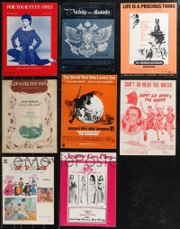 9x0150 LOT OF 8 SHEET MUSIC 1940s-1980s a variety of great songs from movies & more!
