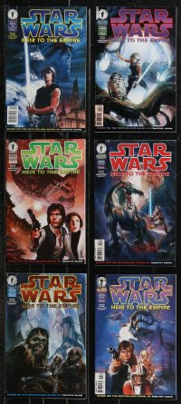 9x0476 LOT OF 6 STAR WARS: HEIR TO THE EMPIRE COMIC BOOKS 1995 based on the novel by Timothy Zahn!
