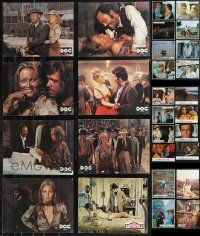 9x0411 LOT OF 28 NON-U.S. LOBBY CARDS FROM MOVIES WITH FAYE DUNAWAY 1960s-1970s great scenes!