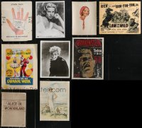9x0178 LOT OF 9 MISCELLANEOUS ITEMS 1890s-1970s a variety of different images from movies & more!