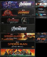 9x0065 LOT OF 18 MARVEL COMICS MCU SERIES 5X25 MYLAR MARQUEES 2010s Avengers, Spider-Man & more!