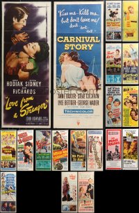 9x1043 LOT OF 23 FORMERLY FOLDED INSERTS 1940s-1970s great images from a variety of movies!