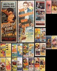 9x1038 LOT OF 25 FORMERLY FOLDED INSERTS 1950s-1970s great images from a variety of movies!