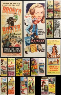 9x1048 LOT OF 19 FORMERLY FOLDED COWBOY WESTERN INSERTS 1950s great images from several movies!