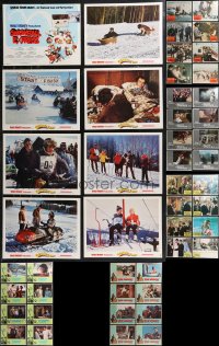 9x0398 LOT OF 56 LOBBY CARDS 1960s-1970s complete sets from a variety of different movies!