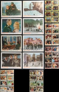 9x0399 LOT OF 55 LOBBY CARDS 1950s complete sets from a variety of different movies!