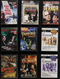 9x0732 LOT OF 9 DVDS 2000s a variety of horror & sci-fi movies, some containing multiple movies!