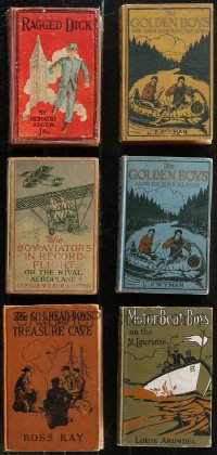 9x0646 LOT OF 6 JUVENILE HARDCOVER BOOKS 1910-1923 Golden Boys, Go Ahead Boys, Motor Boat Boys!