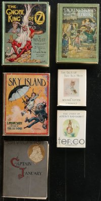 9x0647 LOT OF 6 CHILDREN'S HARDCOVER BOOKS 1890s-1930s Gnome King of Oz, Beatrix Potter & more!